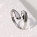Lune Stainless Steel Titanium Steel Minimalist Ring