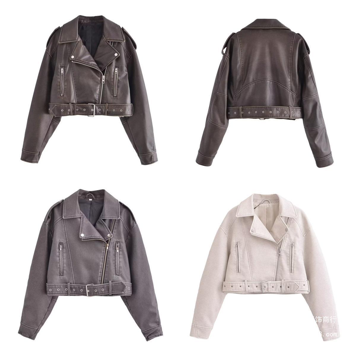 Halo Leather Washed Biker Jacket