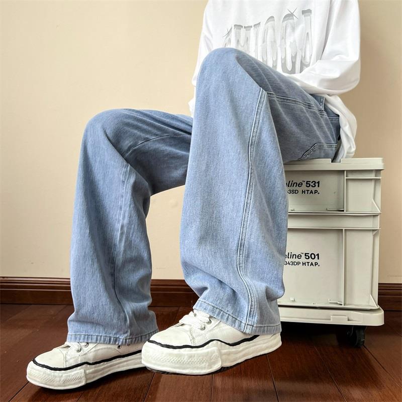 Indigo Men's Distressed Straight Jeans