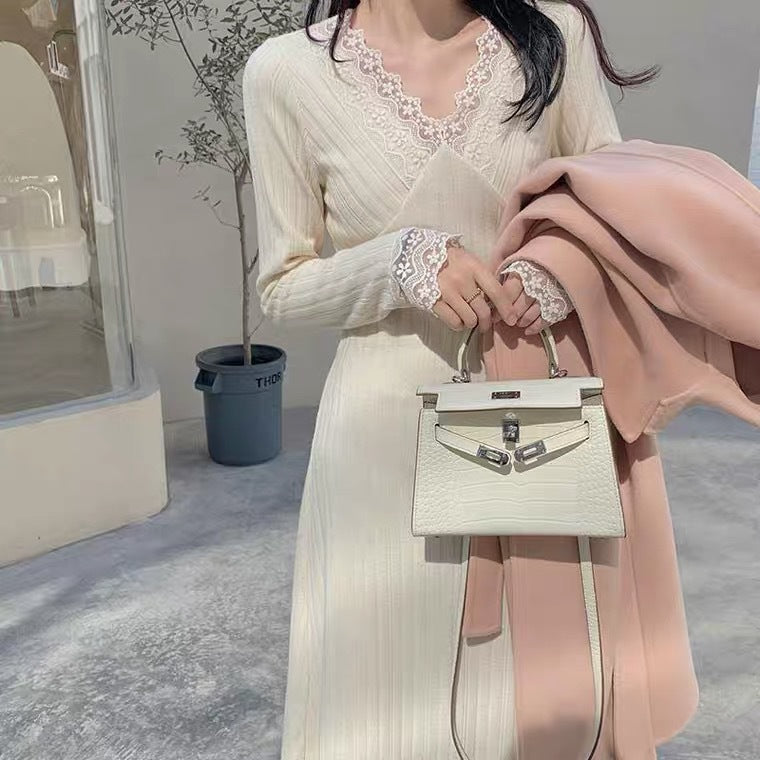 Nova Lace Retro Knit Dress