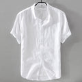 Metro Men's Short-Sleeve Breathable Linen Shirt