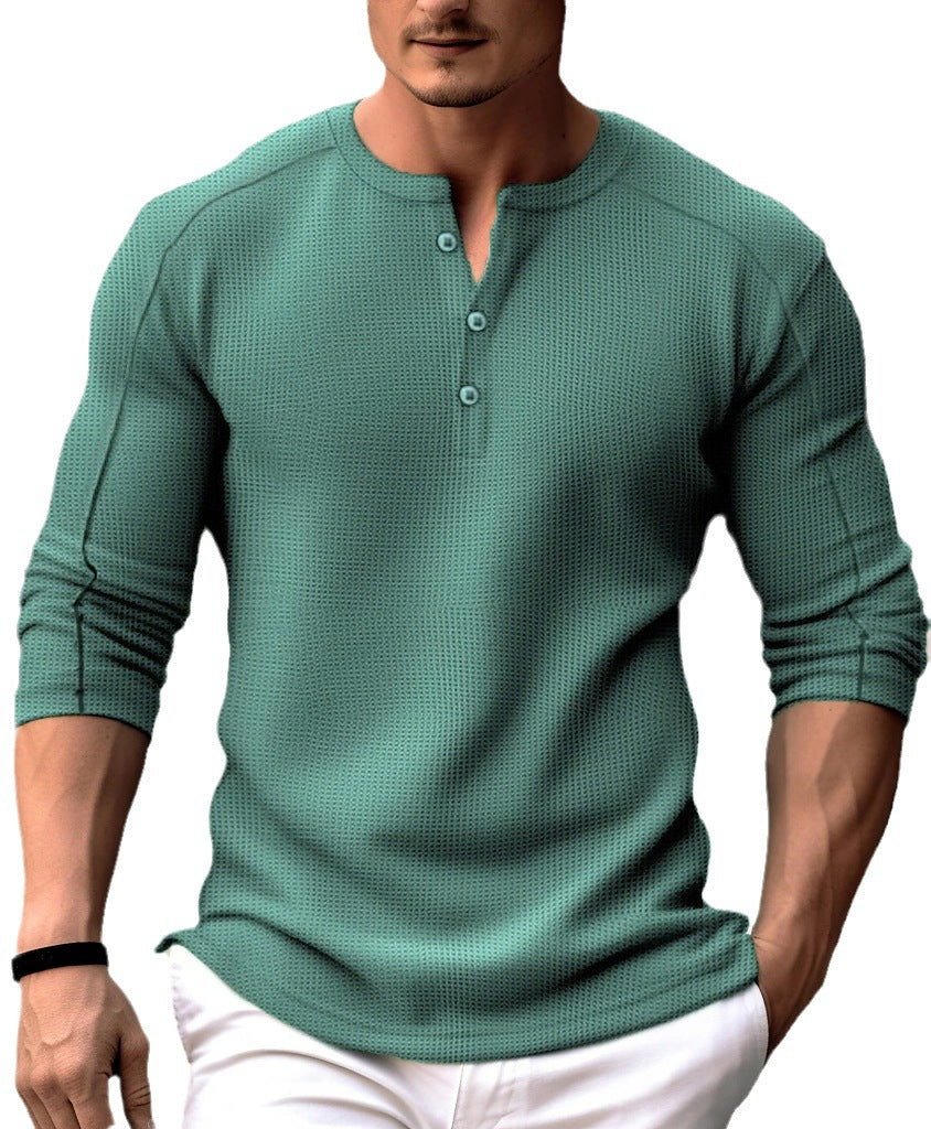 Metro Men's Waffle Henley Shirt