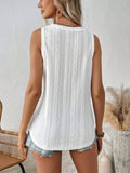 Hearth Knit V-Neck Jacquard Tank Top