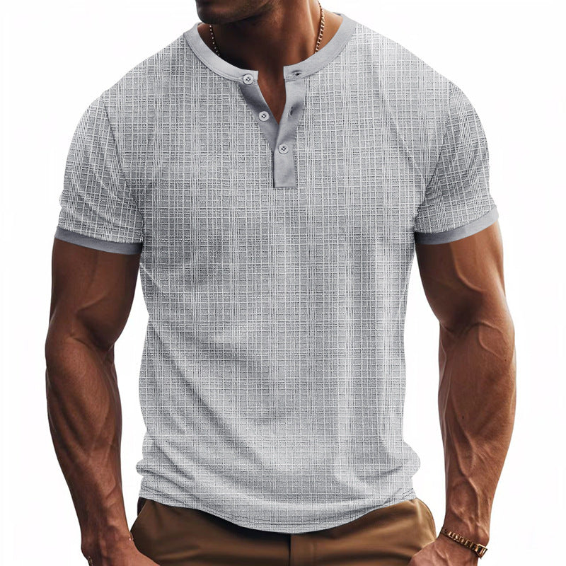 Metro Men's Breathable Henley Shirt