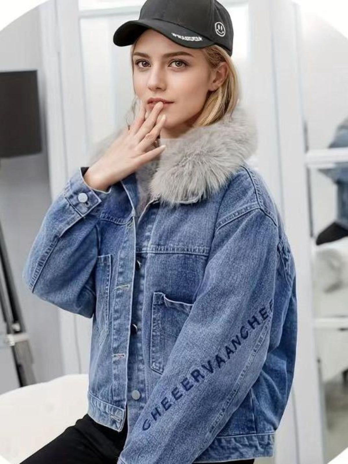 Cove Fleece-Lined Oversized Denim Jacket
