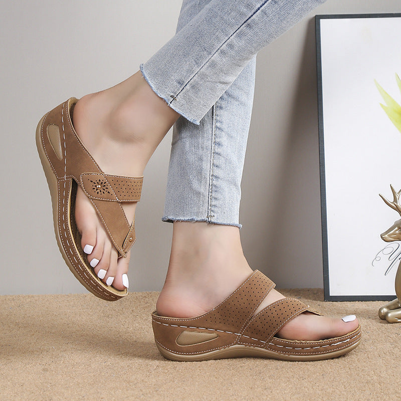 Stride Chunky Platform Block-Heel Sandals