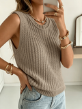 Hearth Acrylic Cable-Knit Crew-Neck Sweater Vest