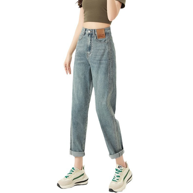 Indigo Bexley Straight High-Waist Jeans