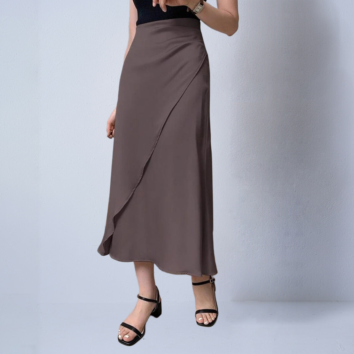 Sway Bexley Satin Silky Midi Skirt