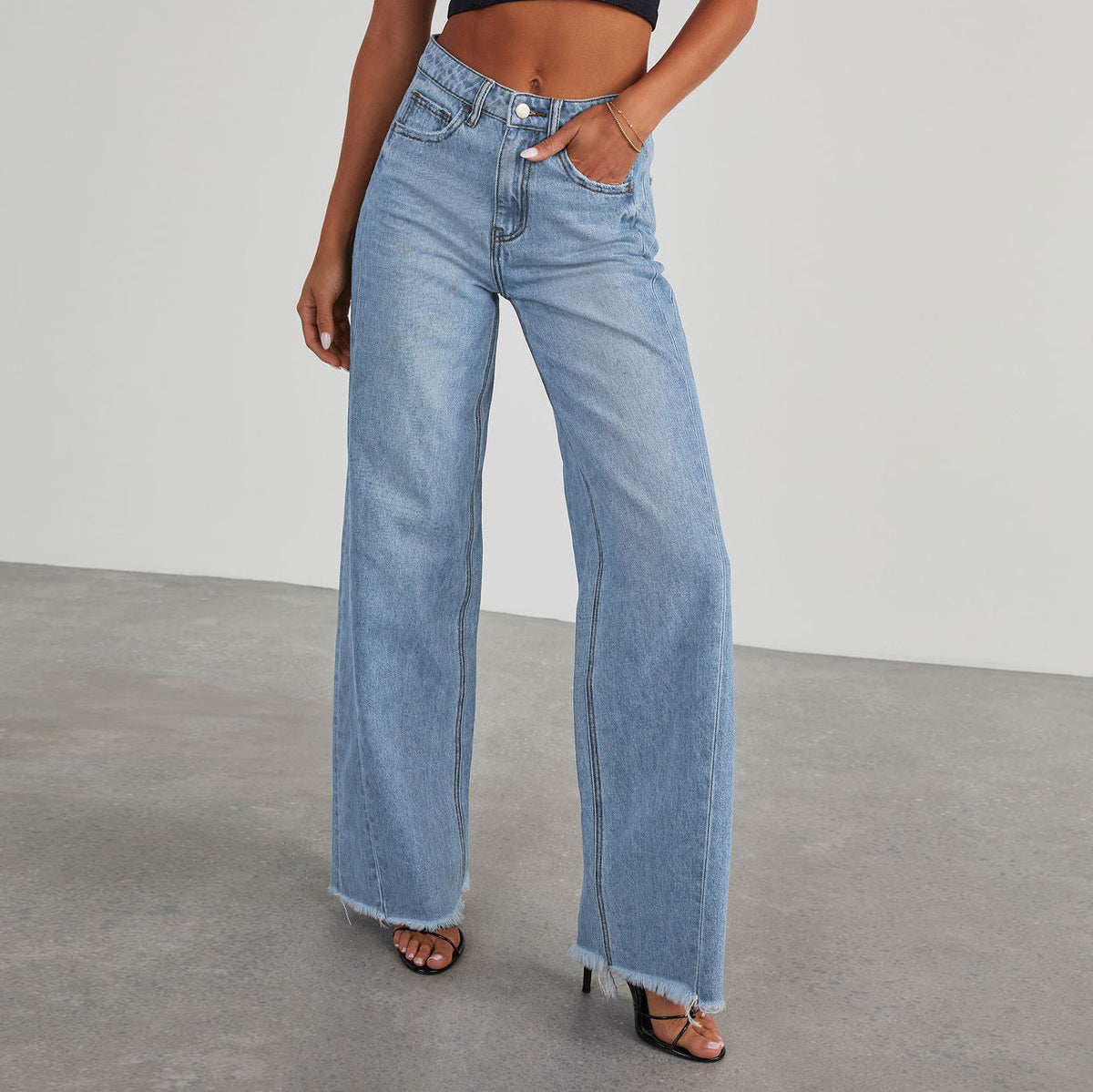 Flow Bexley Relaxed Wide-Leg Straight Trousers