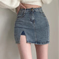 Sway High-Waist Retro Denim Skirt