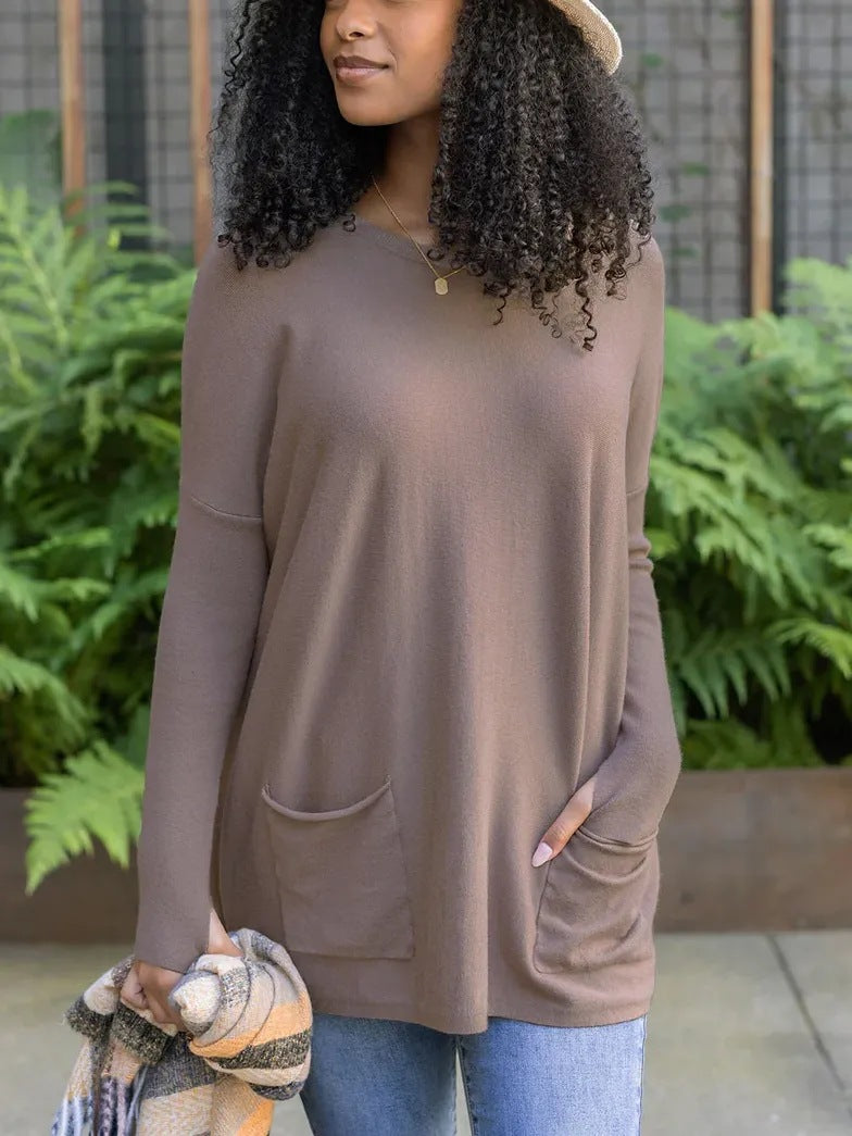 Aurelia Long-Sleeve Pocket Top