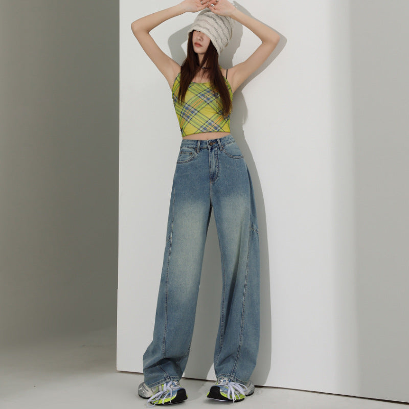 Indigo Bexley Relaxed Wide-Leg Jeans