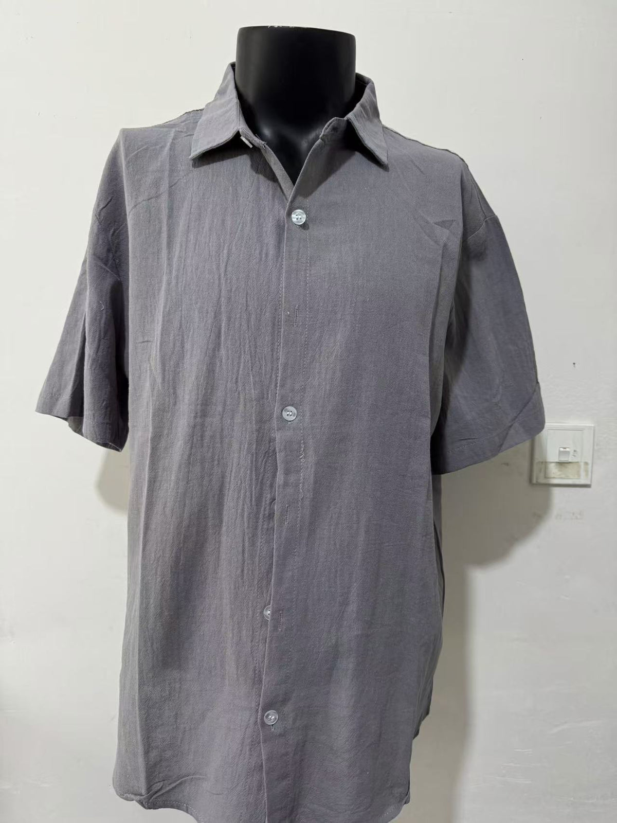 Metro Men's Short-Sleeve Breathable Linen Shirt