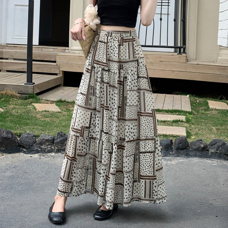 Nova Leopard Printed Vintage Midi Dress