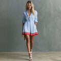 Nova Striped Shirt Dress