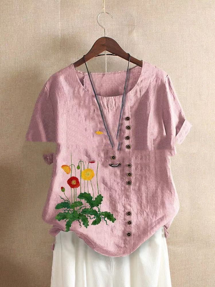 Aurelia Linen Cotton Button Shirt