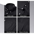 Metro Men's Long-Sleeve Button Solid Shirt