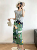 Sway Graffiti Pleated Skirt