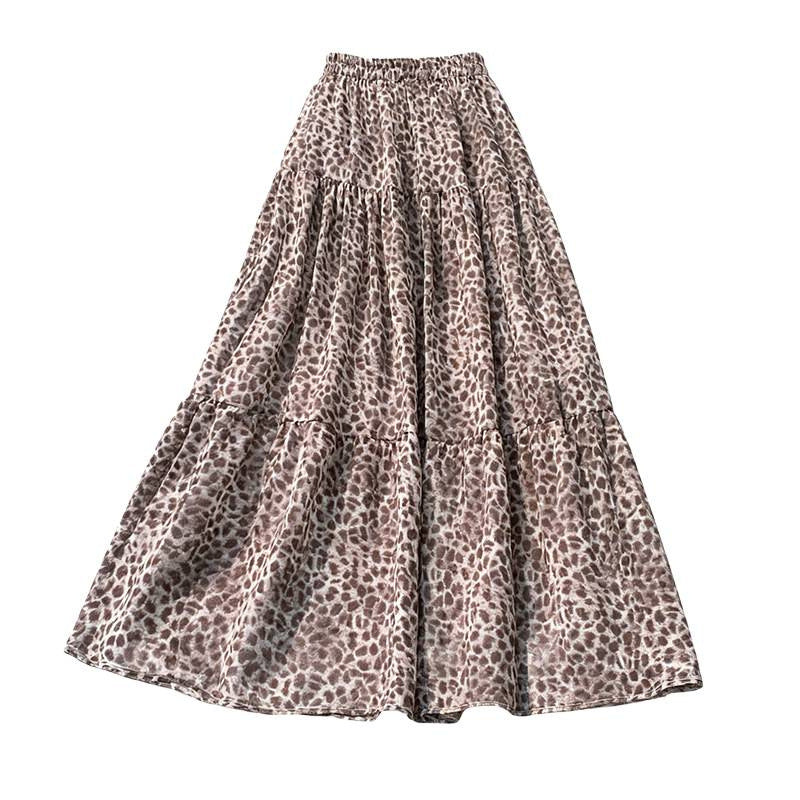 Nova Leopard Printed Vintage Midi Dress