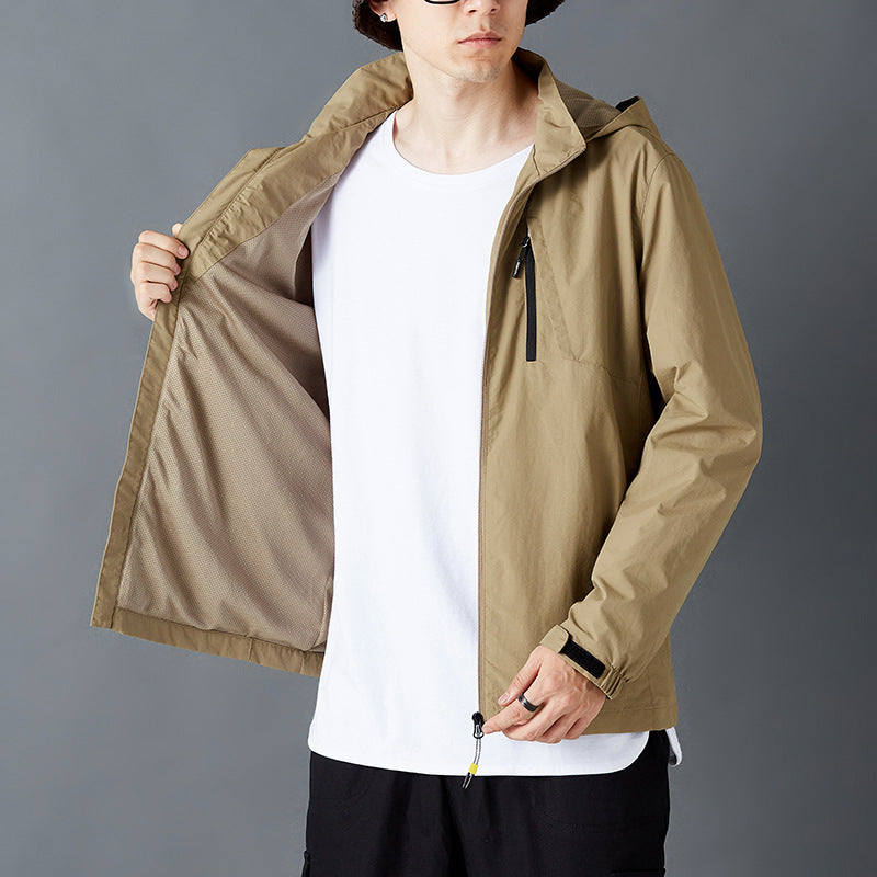District Men's Fleece-Lined Stand-Collar Windbreaker