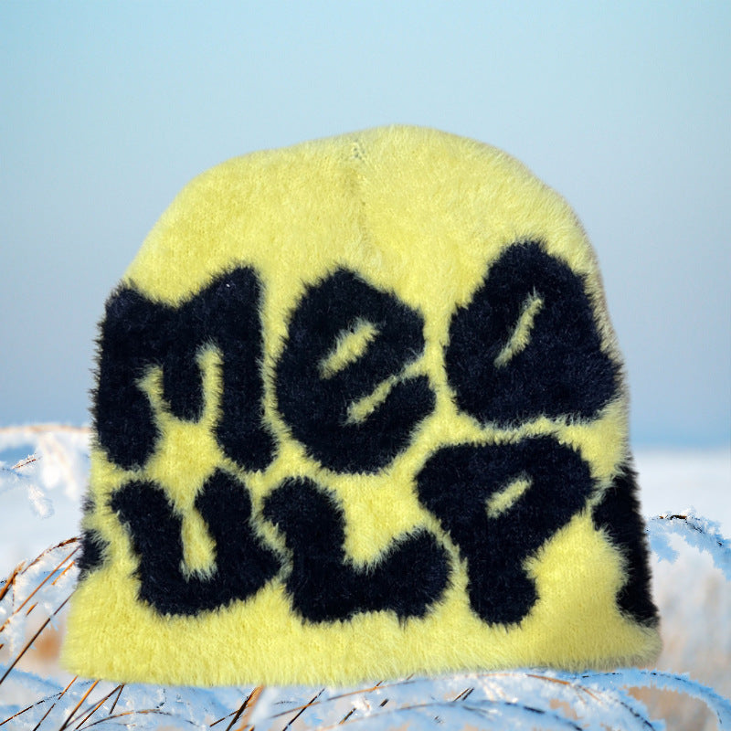 Ember Knit Letter-Print Jacquard Beanie