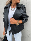 Halo Faux-Leather Leather Relaxed Top