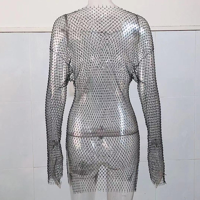 Aurelia Mesh Rhinestone Top