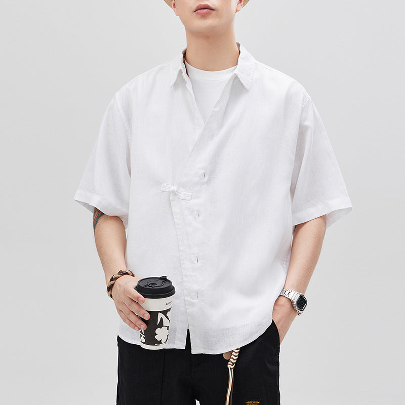 Metro Men's Linen Short-Sleeve Shirt