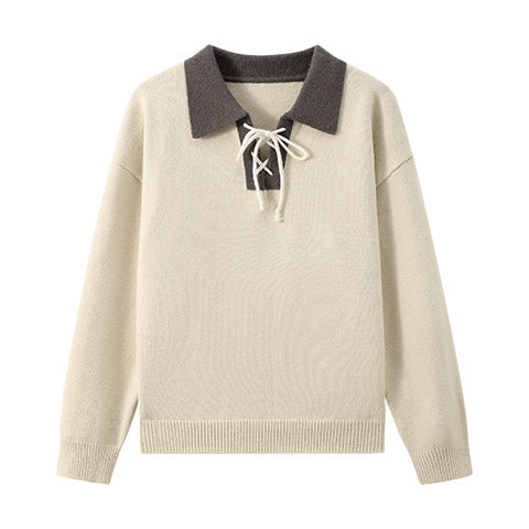 Atlas Men's Lapel Colour-Block Sweater