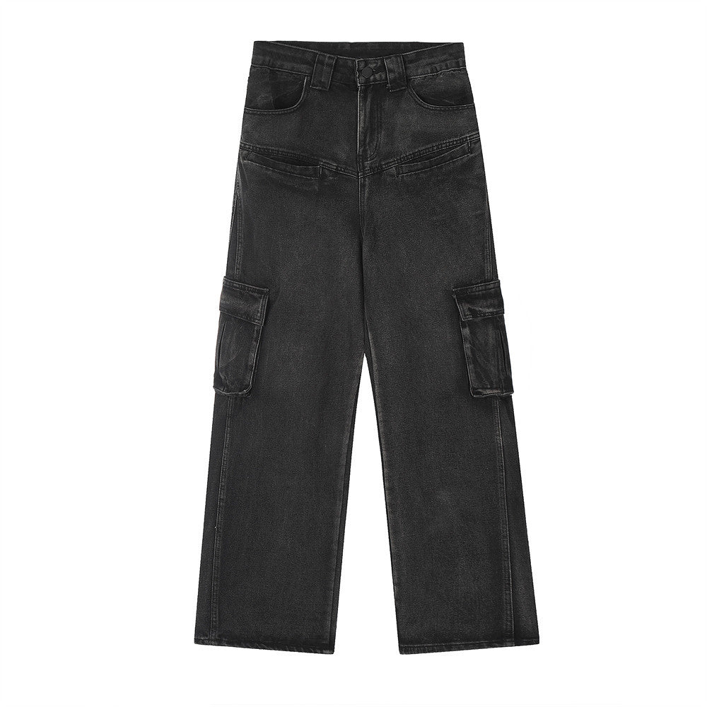Indigo Men's Denim Multi-Pocket Pocket Cargo Pants
