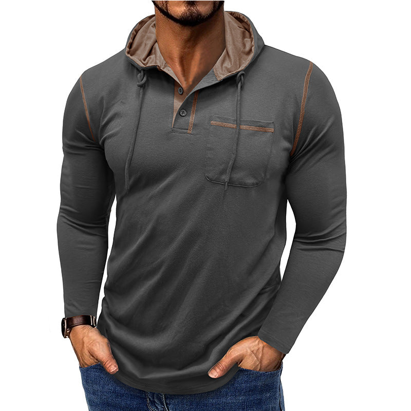 Metro Men's Long-Sleeve Hooded T-Shirt