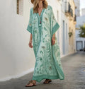 Nova Linen Long-Sleeve Maxi Dress
