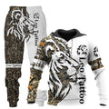 District Men's Hooded Printed 3D-Print Tracksuit