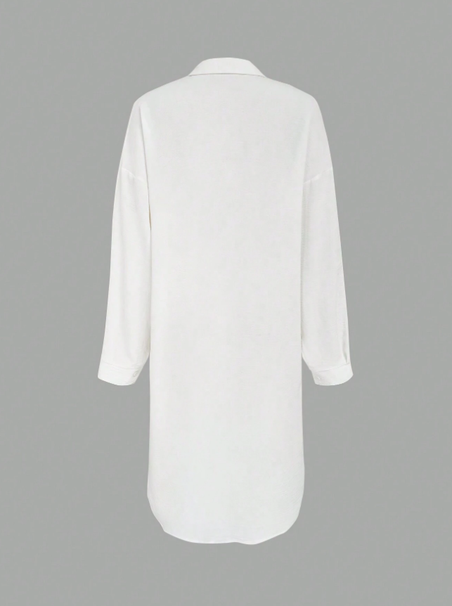 Aurelia Pleated Long Button Shirt