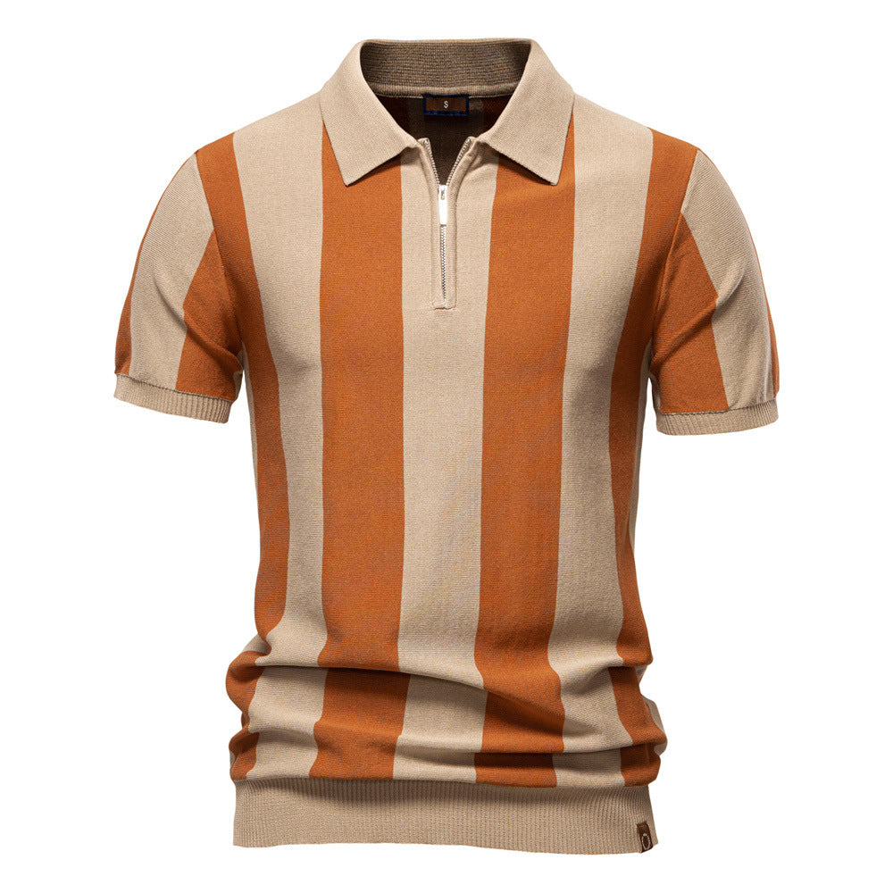 Metro Men's Short-Sleeve Lapel Polo Shirt
