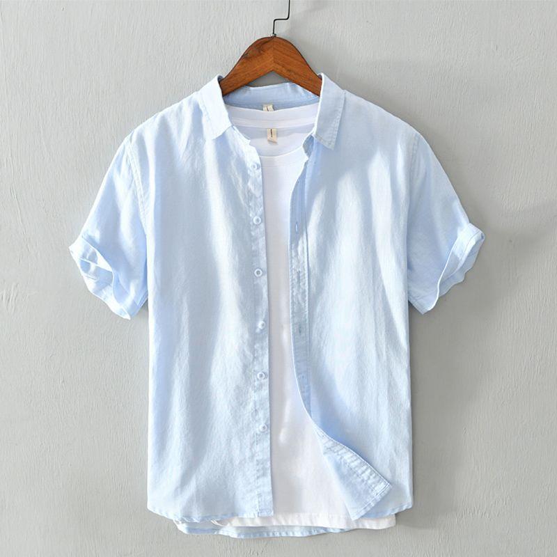 Metro Arden Men's Short-Sleeve Linen Shirt