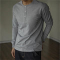 Metro Men's Cotton Slim Retro Henley Shirt