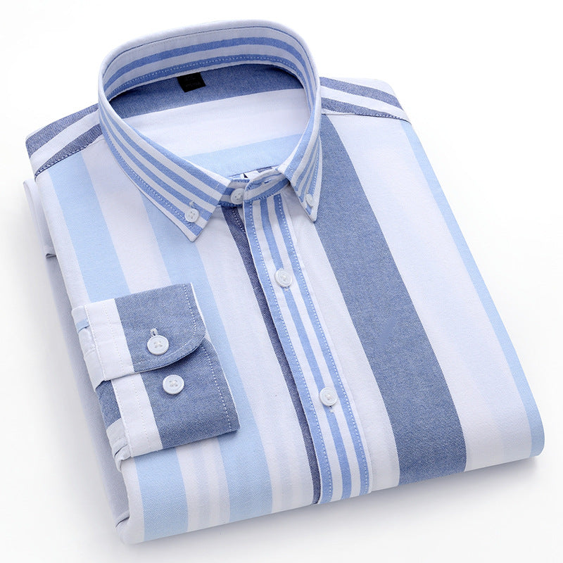 Metro Men's Cotton Striped Shirt