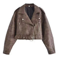 Halo Leather Washed Biker Jacket