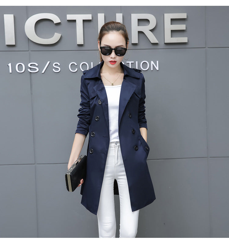 Lumen Slim Mid-Length Trench Coat