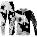 District Men's Hooded Printed 3D-Print Tracksuit