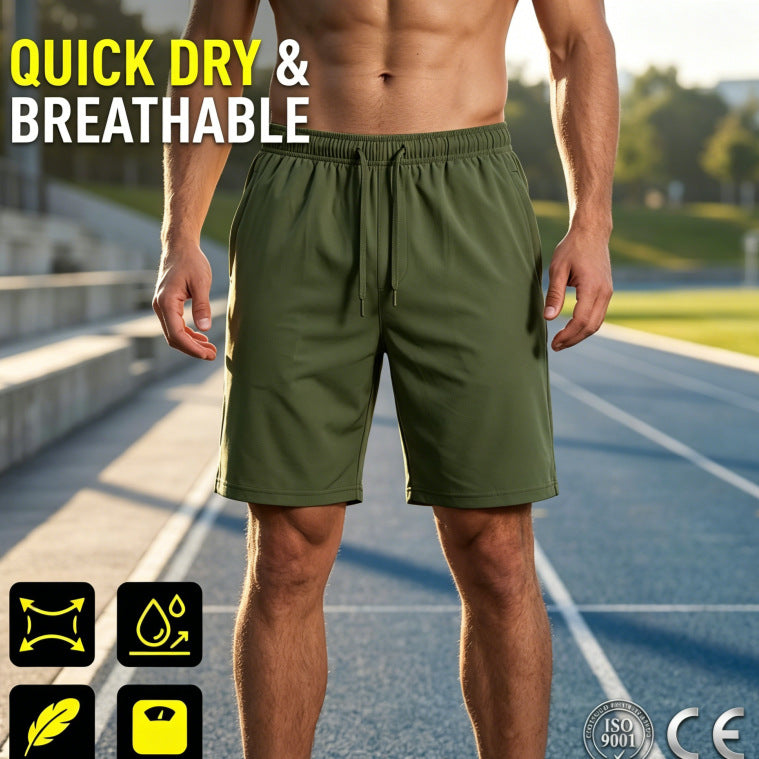 Velocity Men's Quick-Dry Zip Breathable Shorts