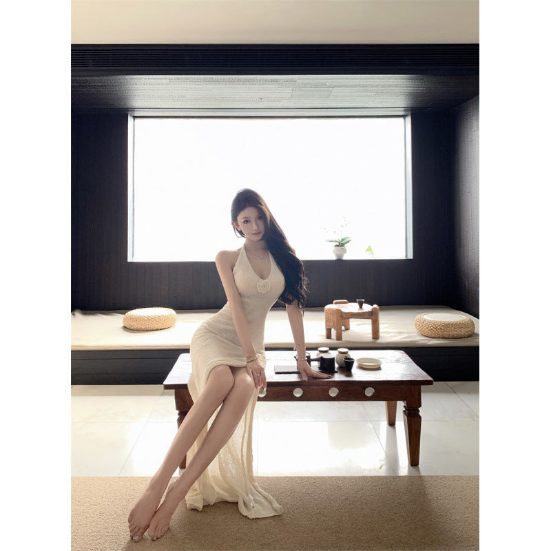 Nova Open-Back Knit Dress