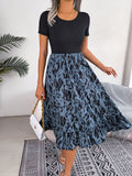 Nova Ruffled Leopard Printed Midi Dress