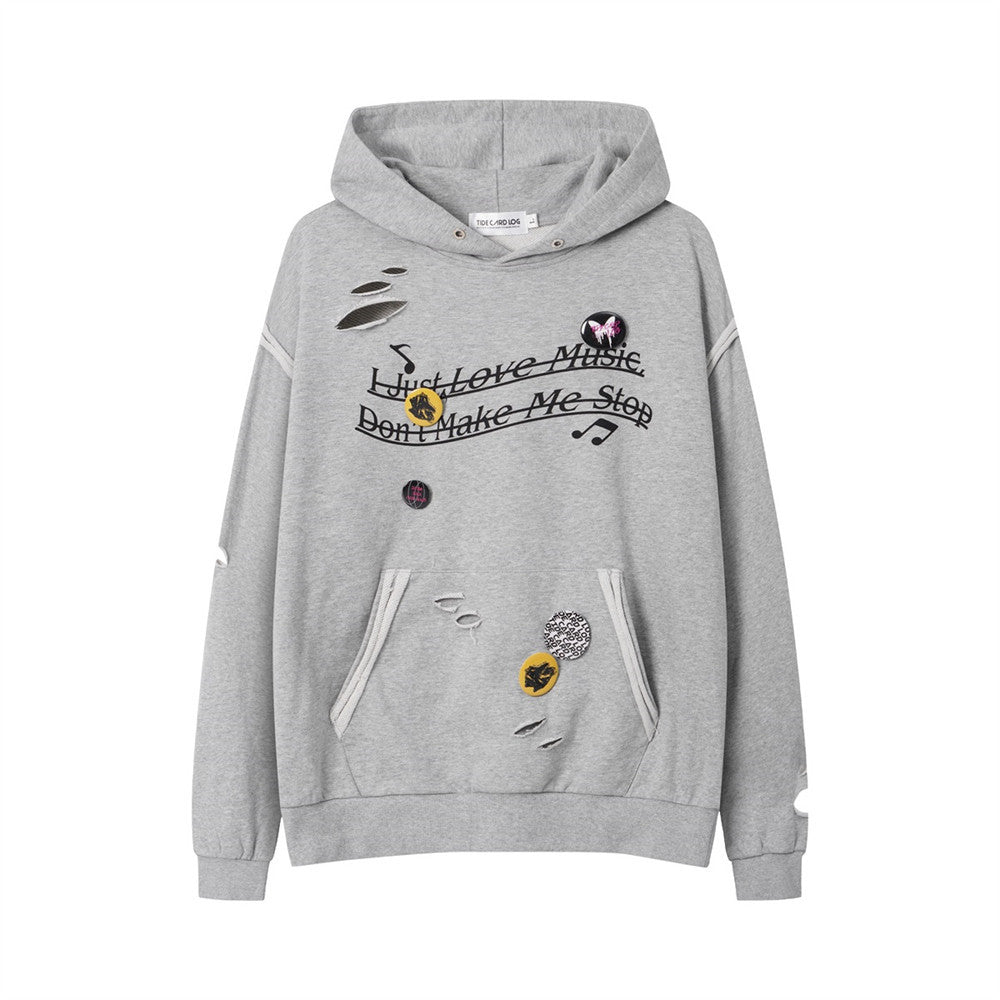 District Men's Ripped Hoodie