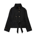 Lumen Lace Lace-Up Double-Breasted Trench Coat