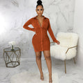Nova Solid Shirt Dress