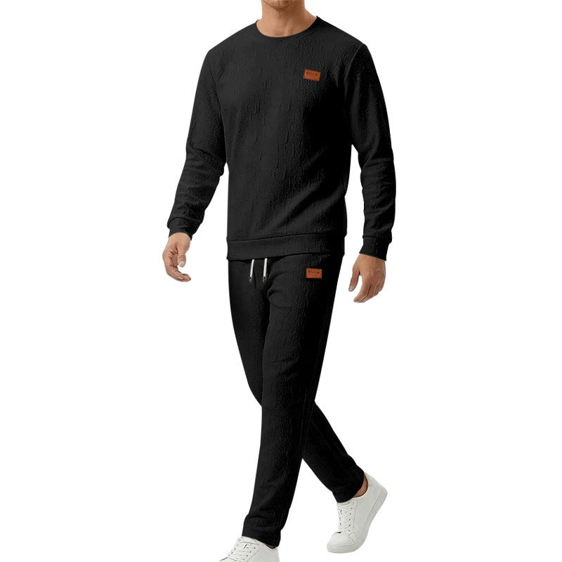 District Men's Crew-Neck Letter-Print Co-ord Set