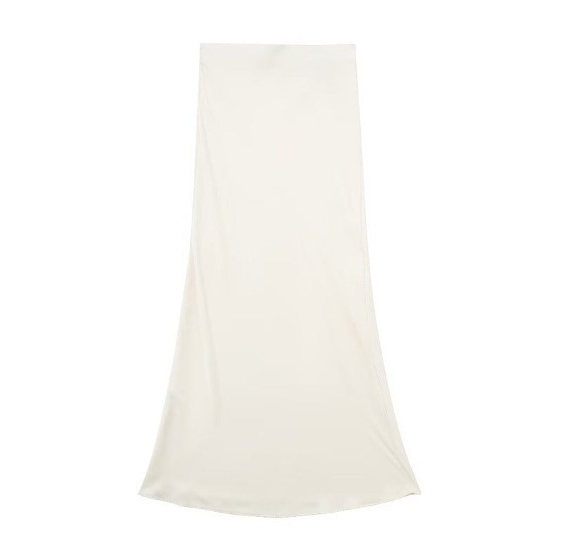 Sway Satin Silky Slim Midi Skirt